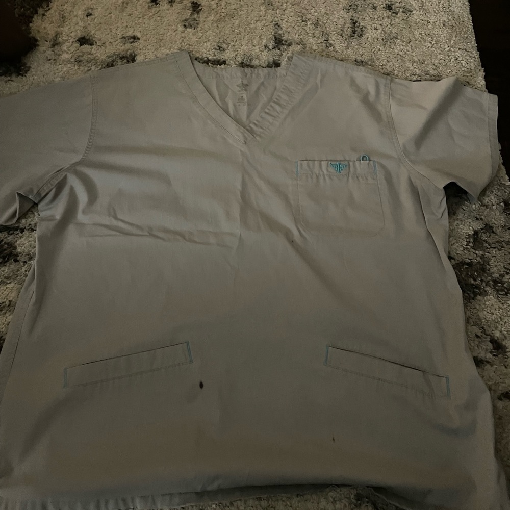 Grey scrub top